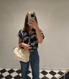 Louis Vuitton Damier Azur Monogram Coated Canvas & Vachetta Leather Speedy 25