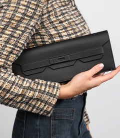 Hermès Black Swift Leather Shadow Birkin Cut Clutch