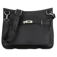 Hermès Black Clemence Leather Jypsiere 37cm