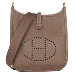 Hermès Etoupe Clemence Leather Evelyne TPM