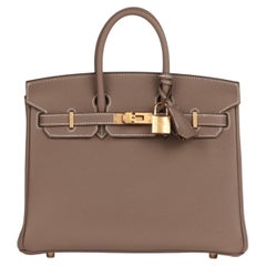 Hermès 2026 Etoupe Togo Leather Birkin 25cm Retourne - Unworn
