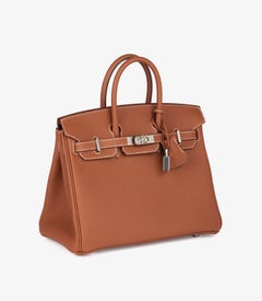 Hermès 2026 Gold Togo Leather Leather Birkin 25cm Retourne - Unworn