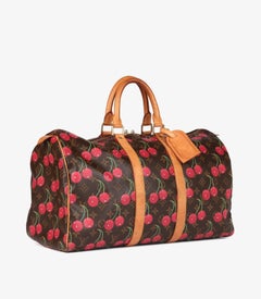 Louis Vuitton x Takashi Murakami Brown Monogram Vintage Cherries Keepall 45
