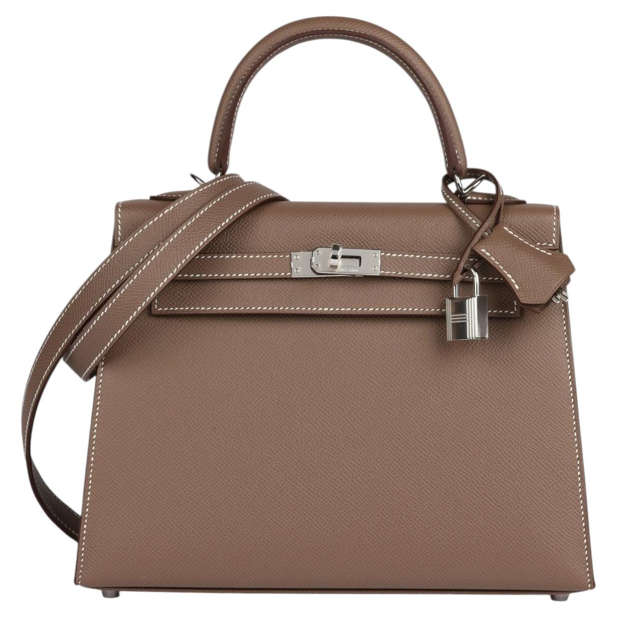 Hermès 2026 Etoupe Epsom Leather Kelly 25cm Sellier - Unworn