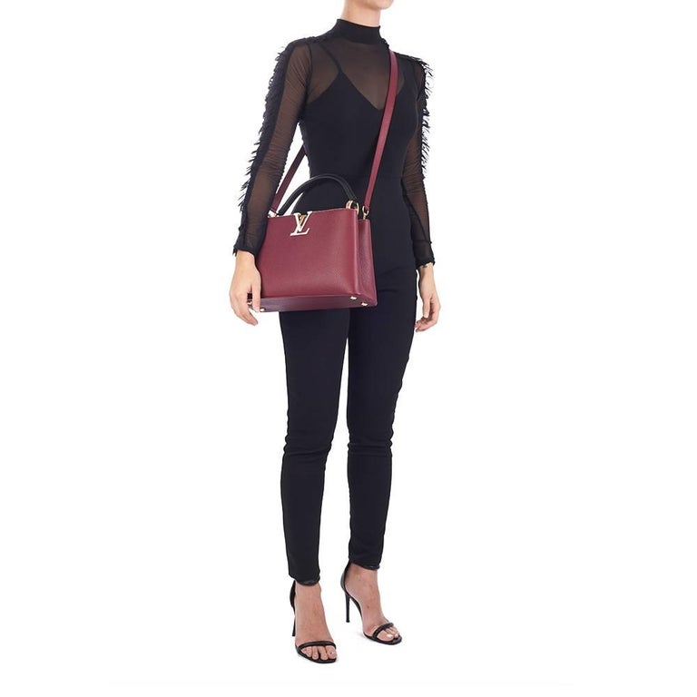 Louis Vuitton Capucines Compact Black Pink Leather ref.53336 - Joli Closet