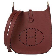 Hermès 2025 Rouge H Epsom Leather Evelyne TPM Sellier