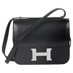 Hermès 2026 Black Box Calf Leather Constance 18