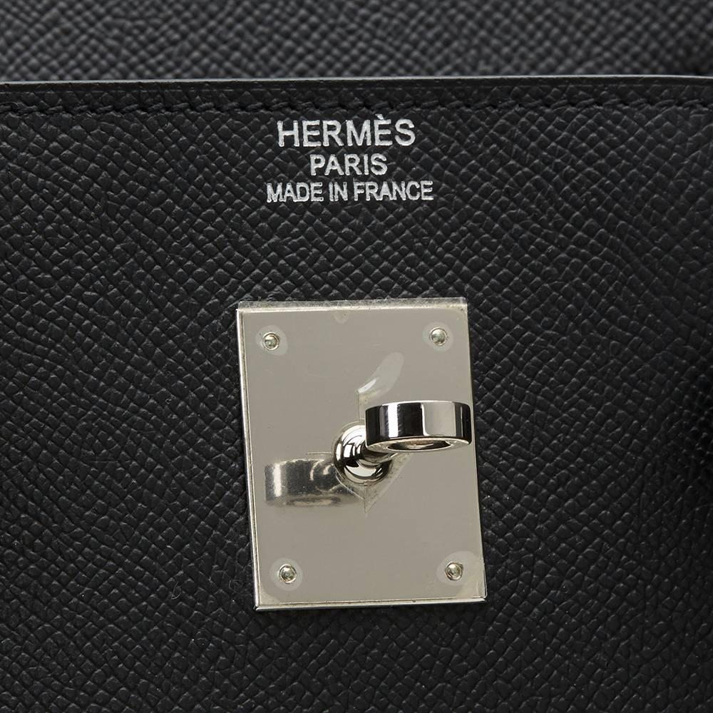 2011 Hermes Black Epsom Leather Birkin 40cm 2