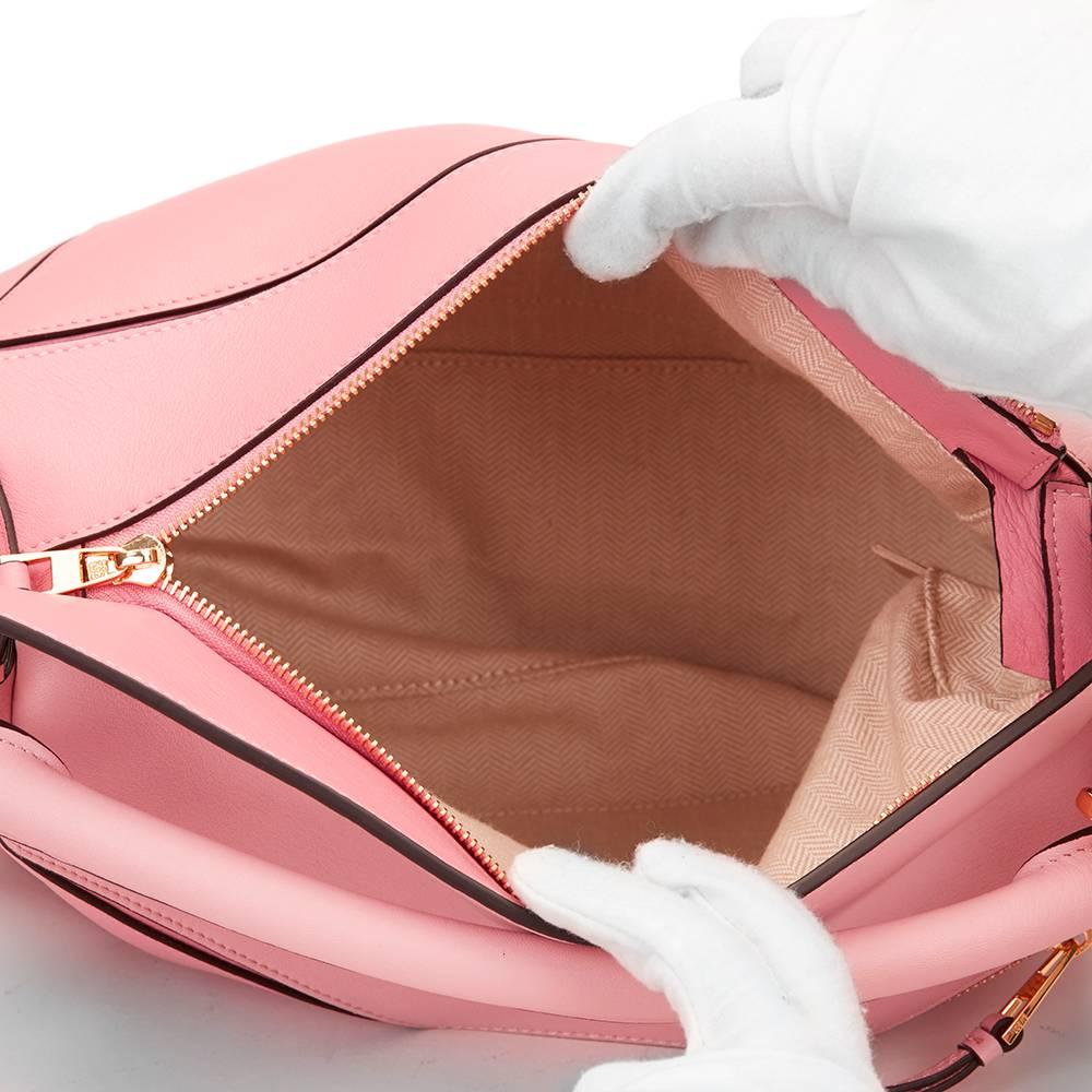 2016 Loewe Soft Pink & Candy Dark Pink Calfskin Puzzle Bag 1