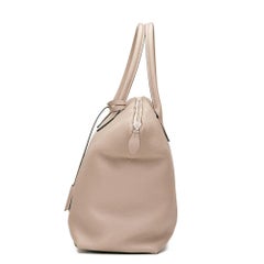 2014 Louis Vuitton Taupe Veau Cachemire Leather Soft Lockit MM