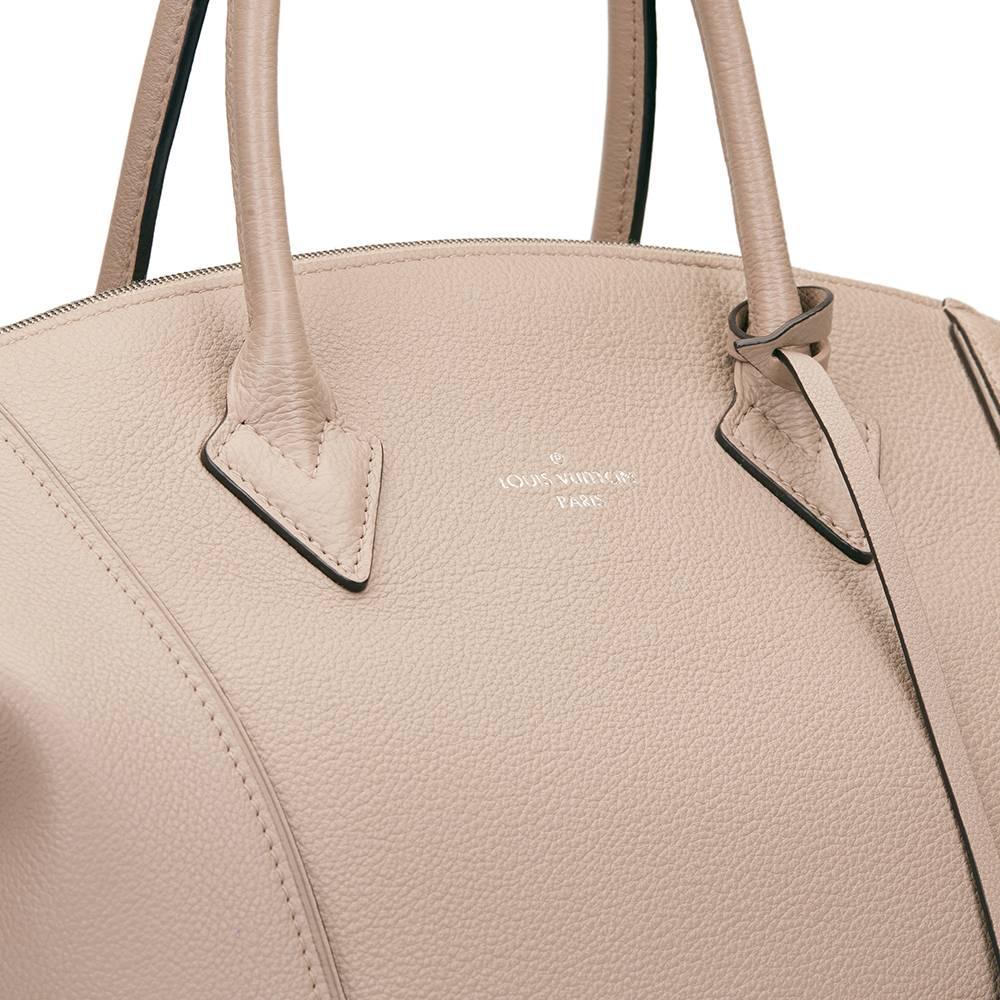 2014 Louis Vuitton Taupe Veau Cachemire Leather Soft Lockit MM 3