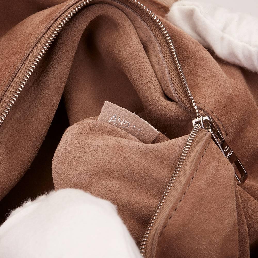 2014 Louis Vuitton Taupe Veau Cachemire Leather Soft Lockit MM 5