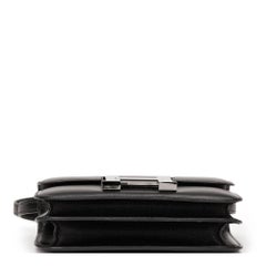 2000s Hermes Black Box Calf Leather Constance 18