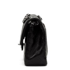 2000s Chanel Black Quilted Lambskin Small Classic Double Flap Bag