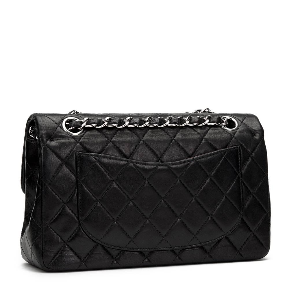 2000s Chanel Black Quilted Lambskin Small Classic Double Flap Bag 1