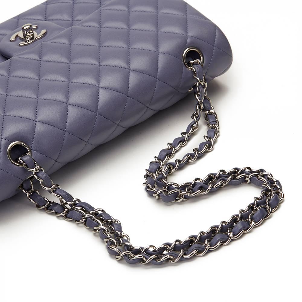 Women's 2011 Chanel Lavender Quilted Lambskin Medium Classic Double Flap Bag