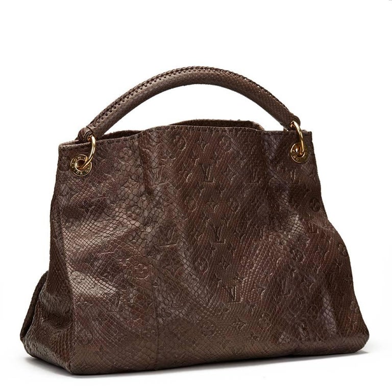 louis vuitton artsy embossed 2010 Louis Vuitton Gris Python Embossed Monogram Artsy MM at 1stdibs