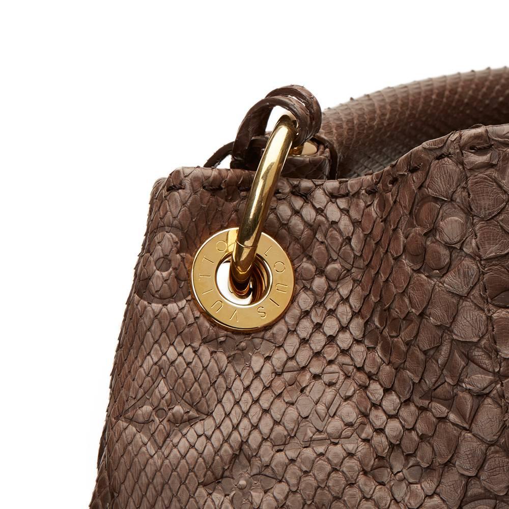 2010 Louis Vuitton Gris Python Embossed Monogram Artsy MM 1