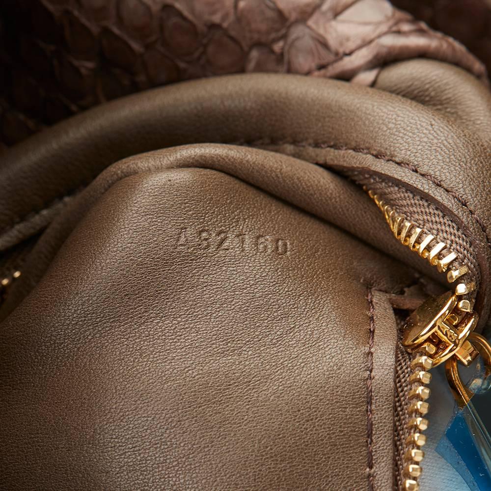 2010 Louis Vuitton Gris Python Embossed Monogram Artsy MM 4