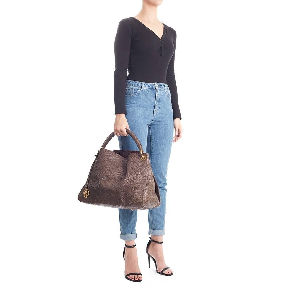 2010 Louis Vuitton Gris Python Embossed Monogram Artsy MM 5