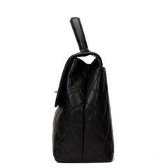 2002 Chanel Black Quilted Caviar Leather Timeless Kelly