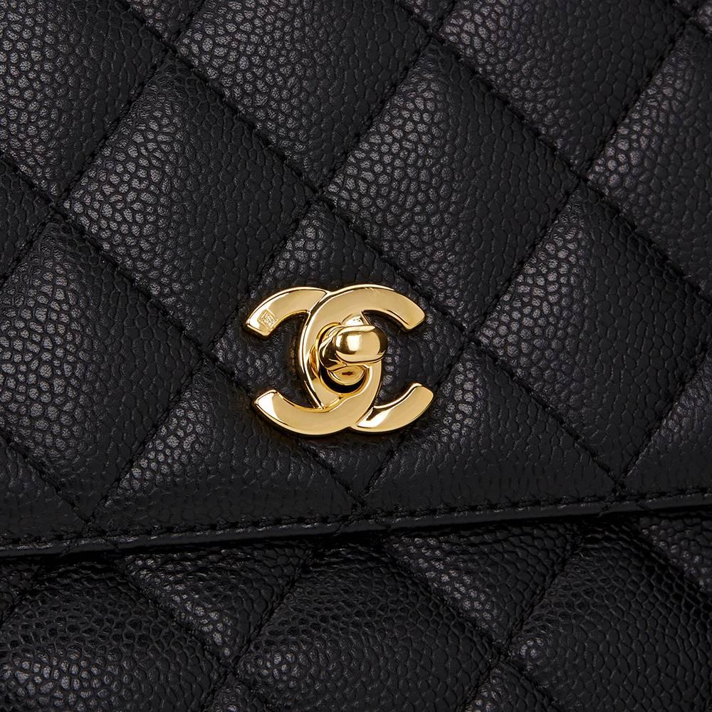 2002 Chanel Black Quilted Caviar Leather Timeless Kelly 4
