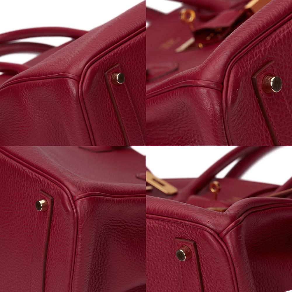 2010 Hermes Rubis Clemence Leather Birkin 35cm 3