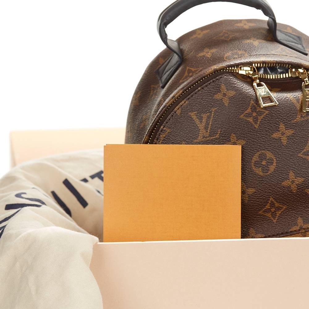 2016 Louis Vuitton Brown Monogram Reverse Coated Canvas Palm Springs Backpack PM 6