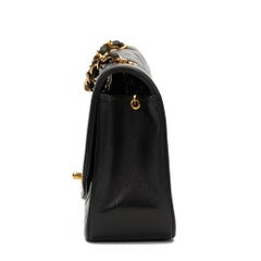 1990s Chanel Black Quilted Lambskin Vintage Small Diana Classic Double Flap Bag