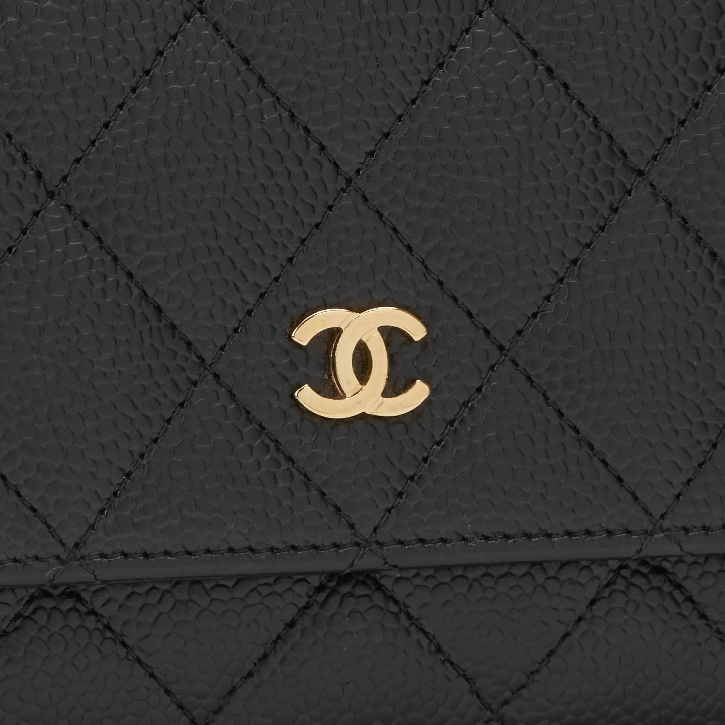 CHANEL
Black Quilted Caviar Leather Wallet-on-Chain WOC

This CHANEL Wallet-on-Chain is in Excellent Pre-Owned Condition accompanied by Chanel Dust Bag, Box, Authenticity Card, Care Booklet. Circa 2013. Primarily made from Caviar Leather