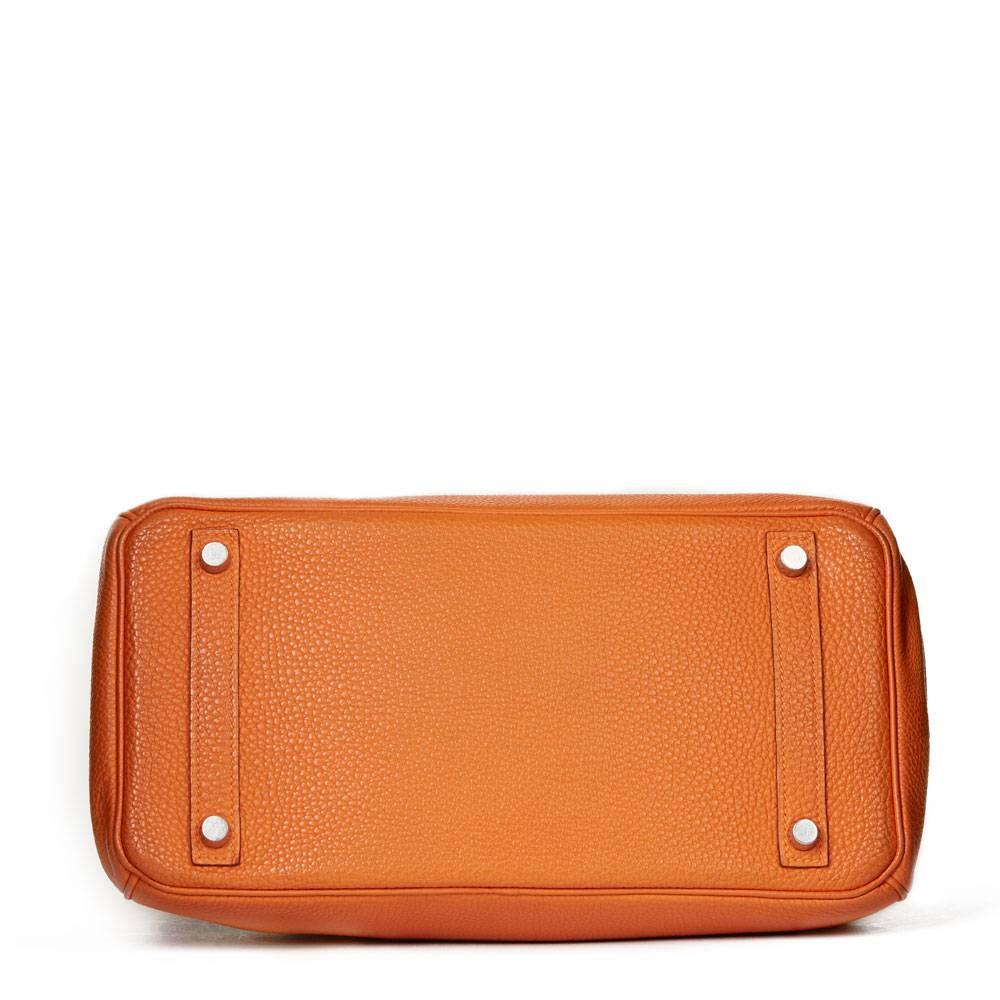 2009 Hermès Orange H Togo Leather Birkin 30cm 1