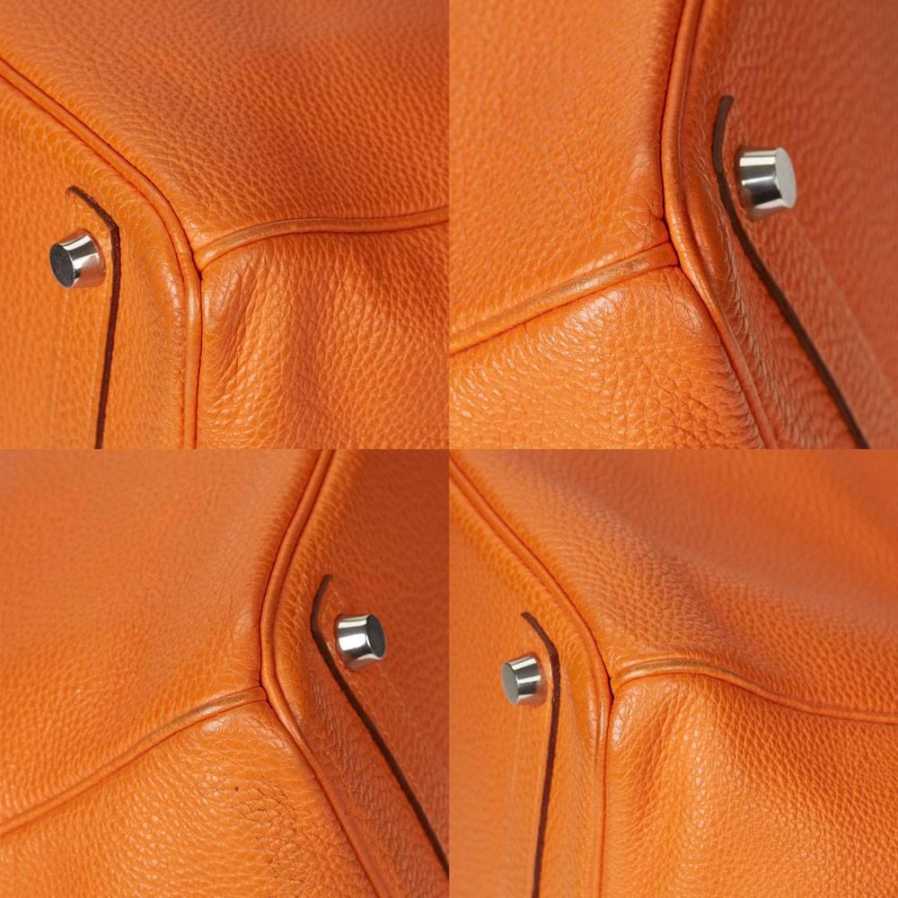 2009 Hermès Orange H Togo Leather Birkin 30cm 5