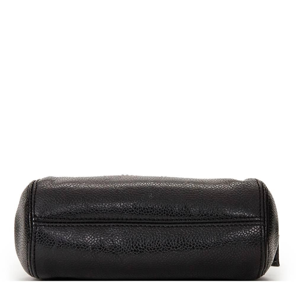 Women's 1990s Chanel Black Caviar Leather Vintage Mini Timeless Shoulder Bag