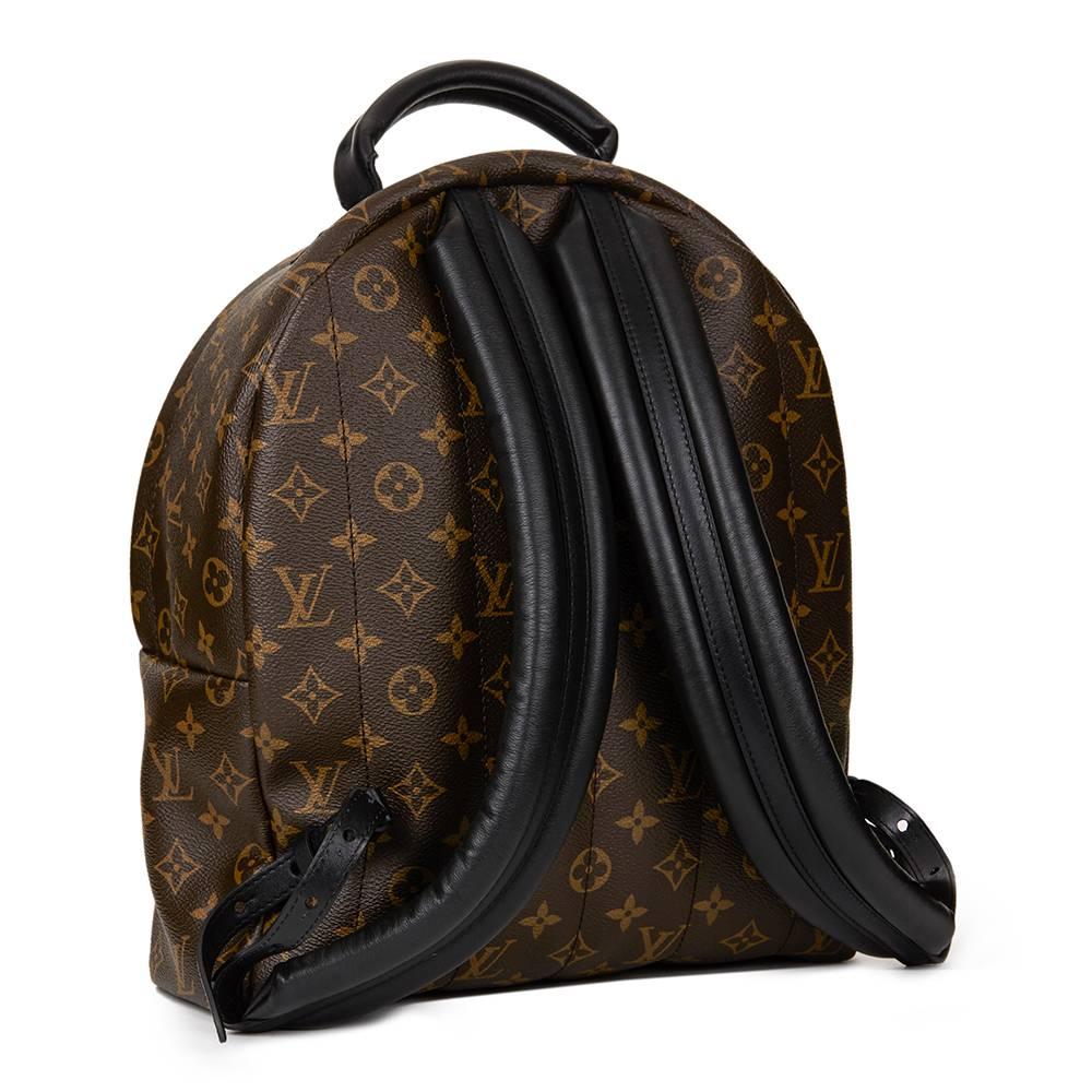 2016 Louis Vuitton Brown Monogram Coated Canvas Palm Springs Backpack MM In Excellent Condition In Bishop's Stortford, Hertfordshire