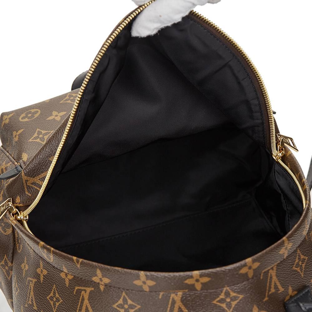 Women's 2016 Louis Vuitton Brown Monogram Coated Canvas Palm Springs Backpack MM