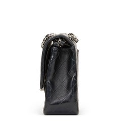2000s Chanel Black Quilted Lambskin Medium Classic Double Flap Bag