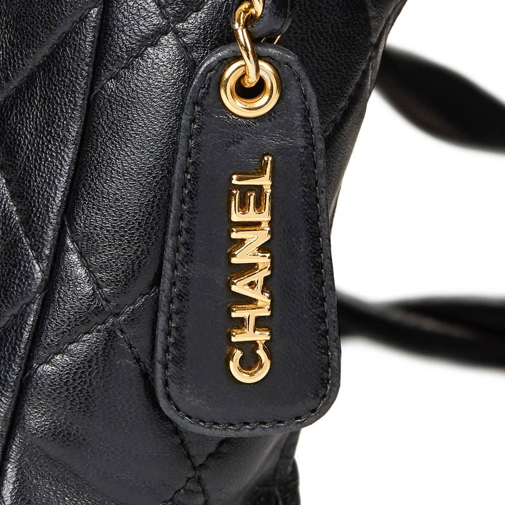 1990s Chanel Black Quilted Lambskin Vintage Camera Bag 4
