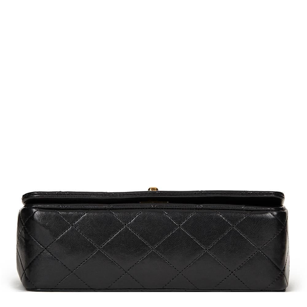 Women's 1990s Chanel Black Quilted Lambskin Vintage Mini Flap Bag