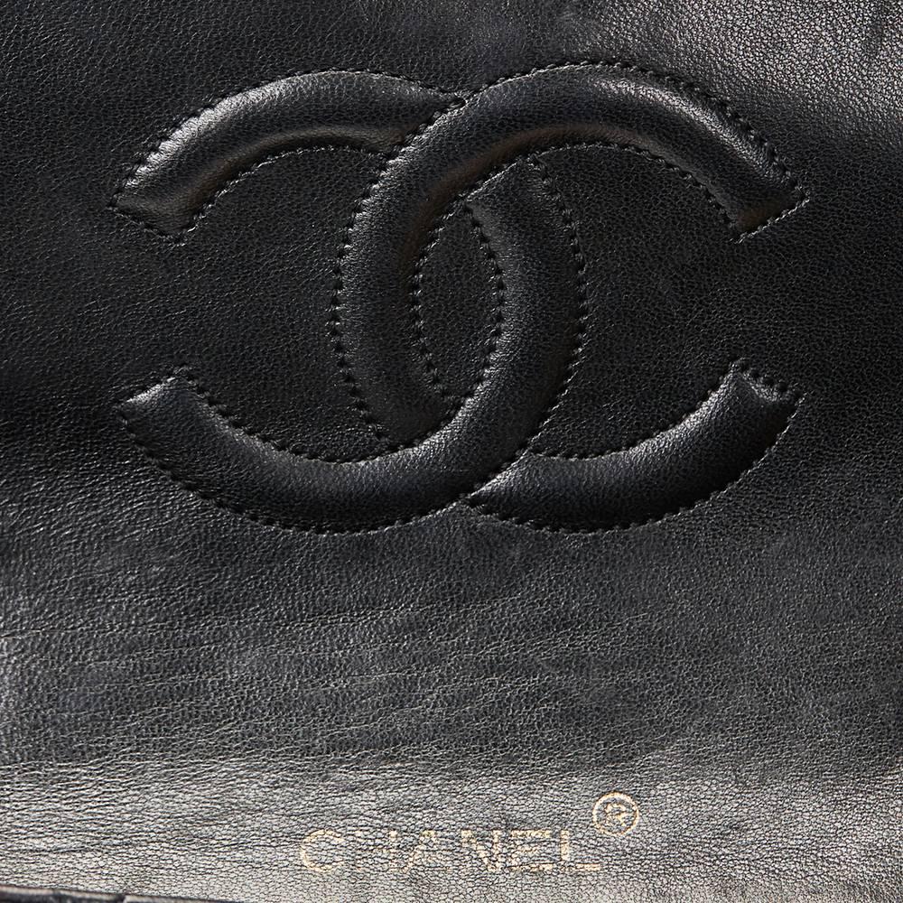 1990s Chanel Black Quilted Lambskin Vintage Mini Flap Bag 5