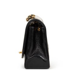 1990s Chanel Black Quilted Lambskin Vintage Small Diana Classic Single Flap Bag