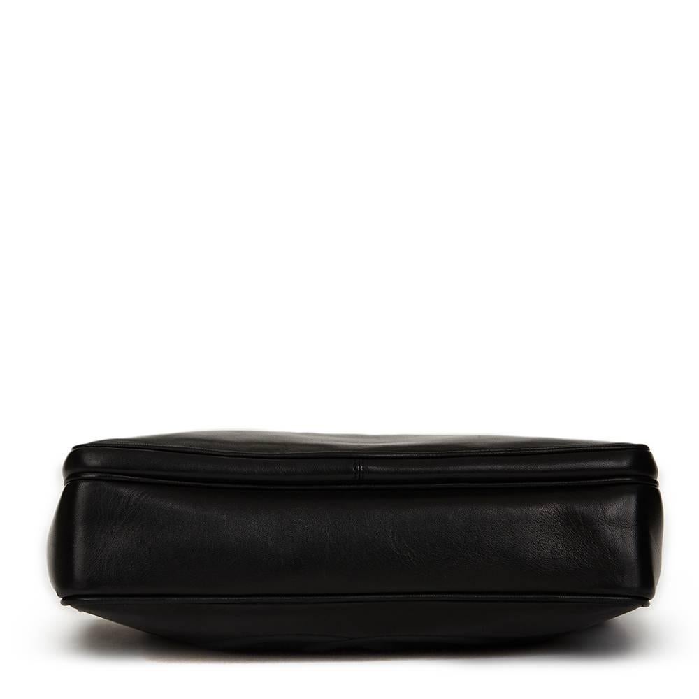 Women's 1990s Chanel Black Lambskin Leather Vintage Timeless Shoulder Bag