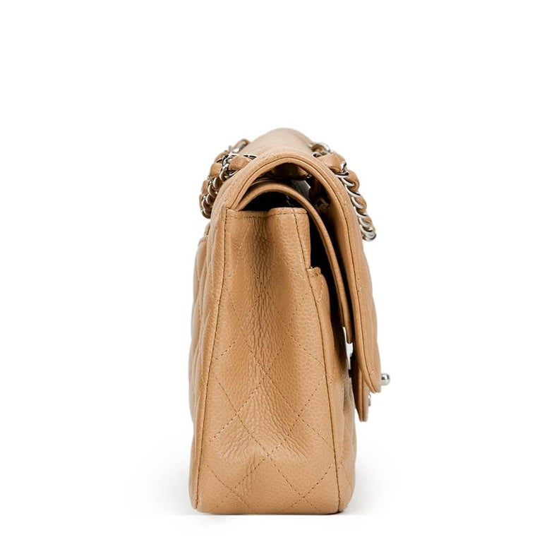 Chanel Tan Leather Chain Flap Bag · INTO