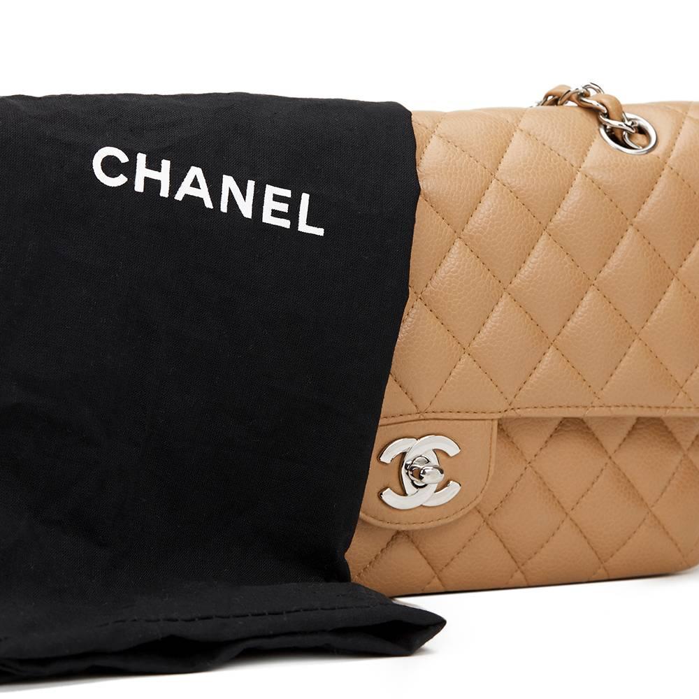 2007 Chanel Mocha Quilted Caviar Leather Medium Classic Double Flap Bag 2