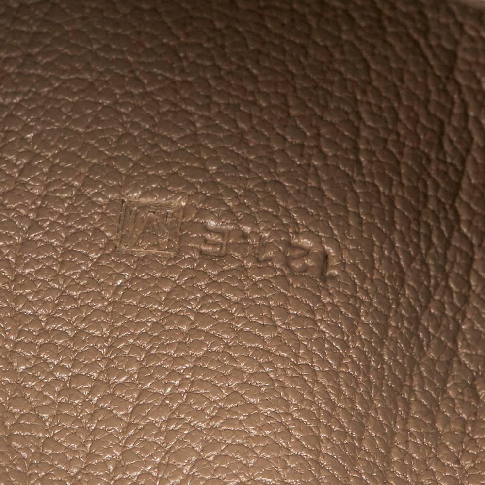 2009 Hermes Etoupe Chevre Mysore Leather Bearn Wallet 3