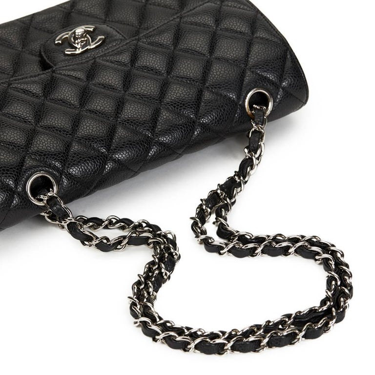 CHANEL Caviar Quilted Mini Clutch With Chain Black 1255228