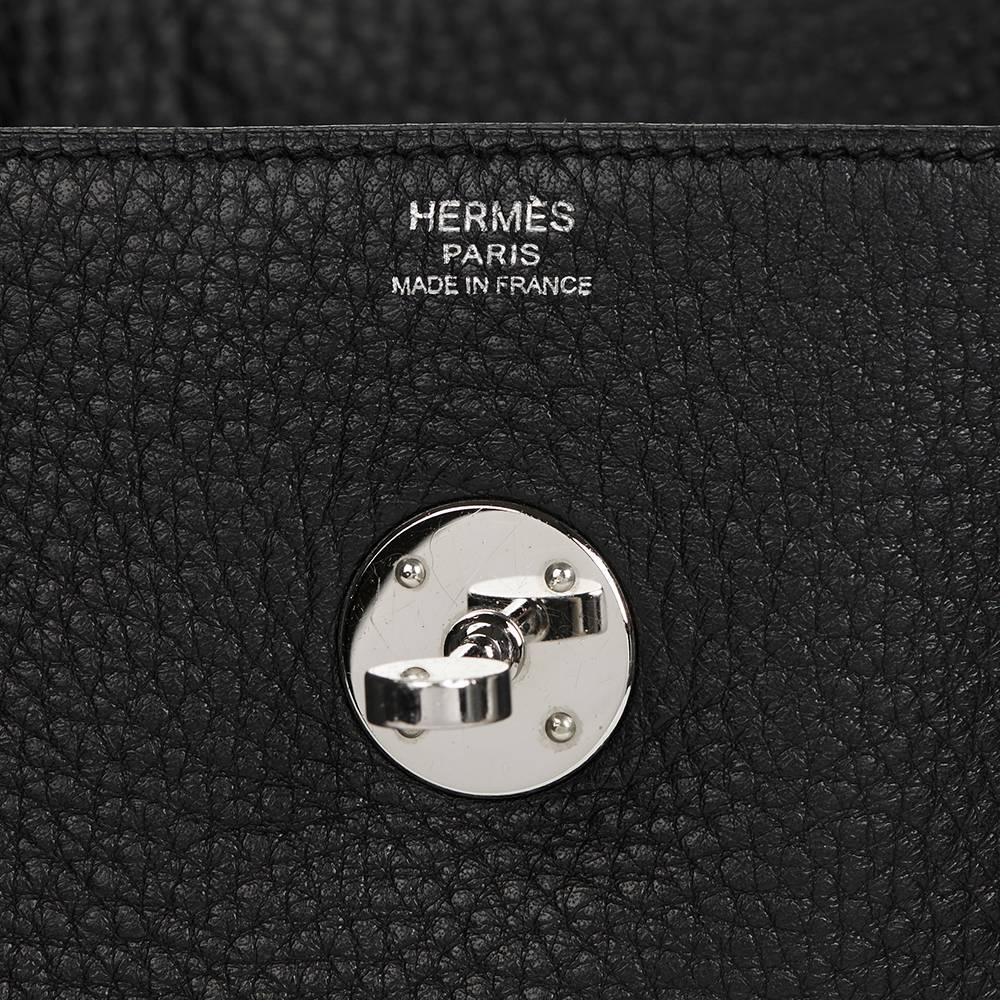 2006 Hermes Black Togo Leather Lindy 34 2