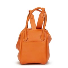 2010 Hermes Orange H Swift Leather Lindy 26cm