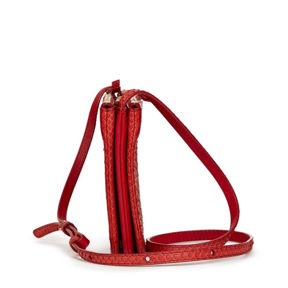 CELINE
Red Python Trio Bag

This CELINE Trio Bag is in Excellent Pre-Owned Condition. Circa 2012. Primarily made from Python complimented by Gold hardware. Our  reference is HB639 should you need to quote this.

 Reference: HB639
Serial Number: