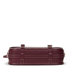 2016 Goyard Burgundy Chevron Coated Canvas & Calfskin Belvedere MM