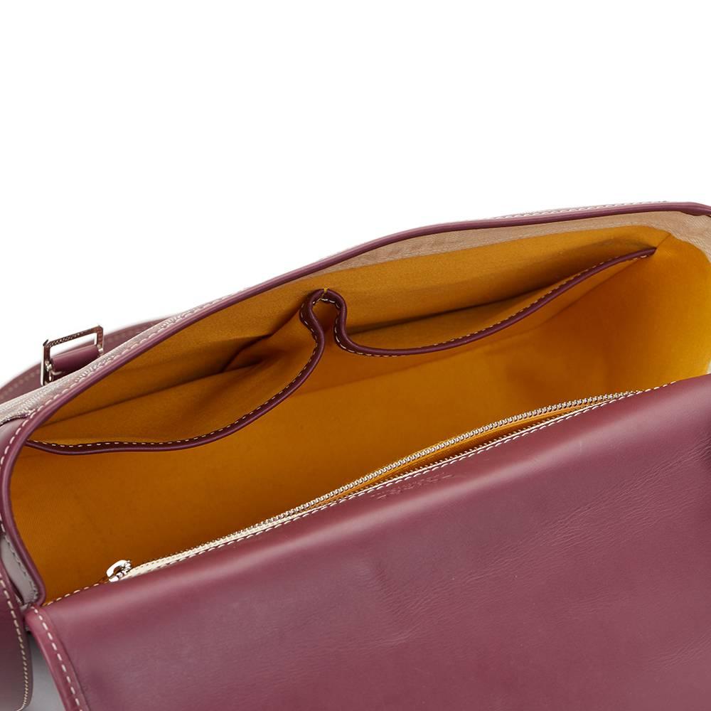 2016 Goyard Bourgogne Toile enduite Chevron & Cuir de veau Belvedere MM 3